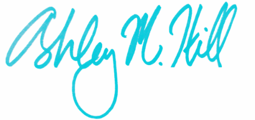 Signature for Ashley M. Hill